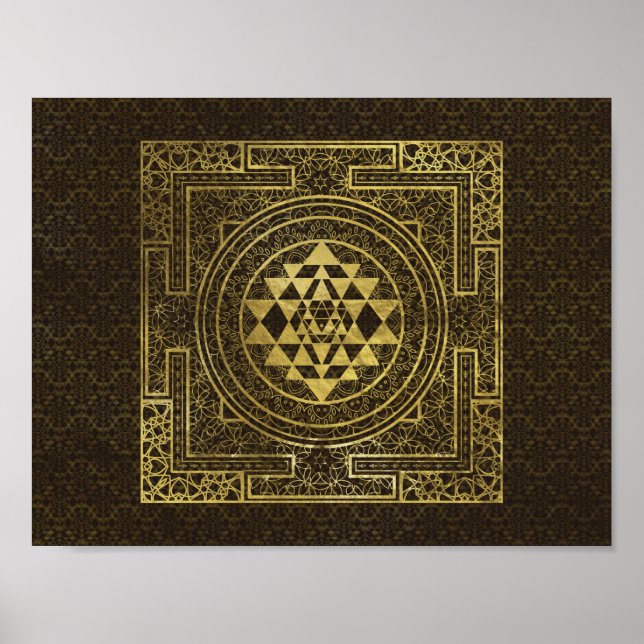 Affiches Gold Sri Yantra / Sri Chakra (Devant)
