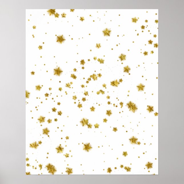 Affiches Gold Star Faux Foil Sequin Arrière - plan Stars De (Devant)