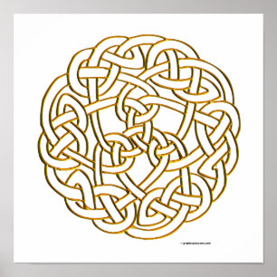 Affiches Golden Celtic Knot