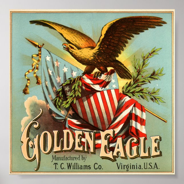 Affiches Golden Eagle Tobacco 1900 (Devant)