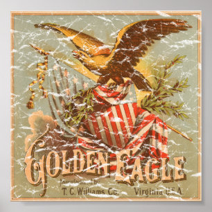 Affiches Golden Eagle Tobacco 1900 - en détresse