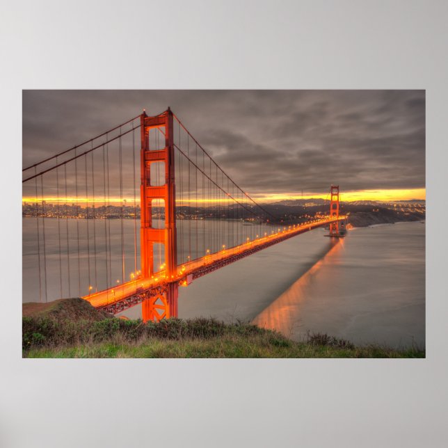 Affiches Golden Gate Bridge Erie Sunrise (Devant)
