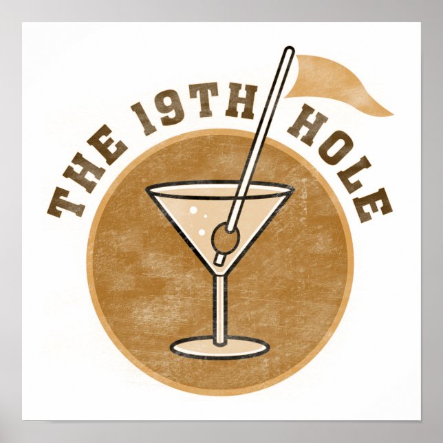 Affiches Golf T-shirts et cadeaux 19th Hole (Devant)
