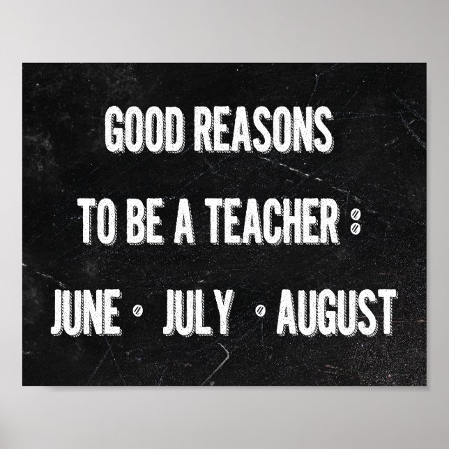 Affiches Good Reasons To Be A Teacher (Devant)