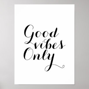 Affiches Good Vibes Seulement Personnalisable Taille Et Cou