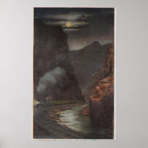 Affiches Gorge royale, Co - vue de clair de lune de train