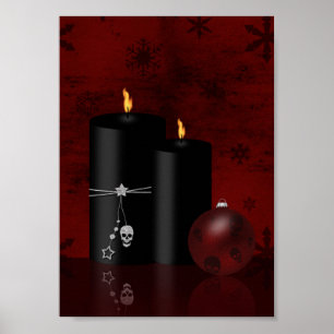 Affiches Gothic Christmas Candles Ornament