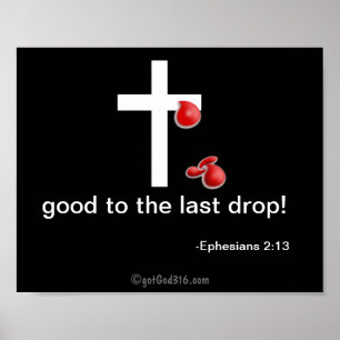 Affiches Gouttes de sang gotGod316.com Croix