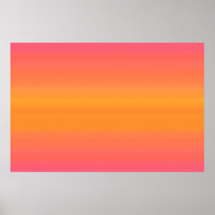 Affiches Gradient de coucher du soleil de framboise -