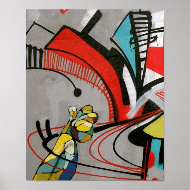 Affiches Graffiti - ATTENDEZ ! (Devant)