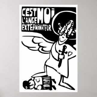 Affiches Graffiti étudiant Paris 1968 - L'ange exterminant