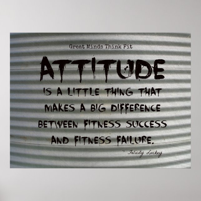 Affiches Graffiti noir sur l'affiche de fitness en fer ondu (Devant)