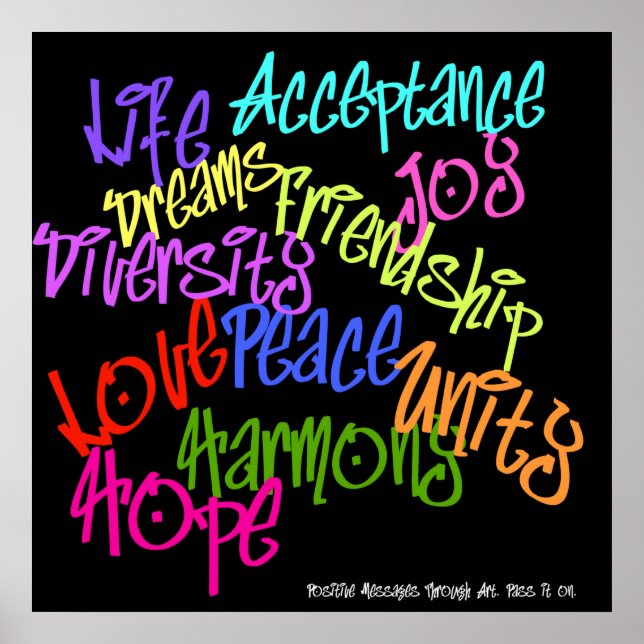 Affiches Graffiti positif (Devant)