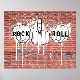 Affiches Graffiti Rock-N-Roll