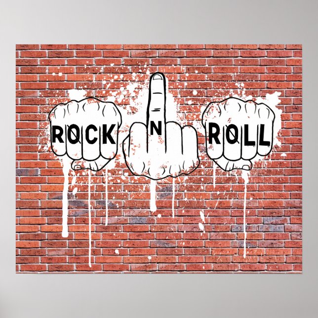 Affiches Graffiti Rock-N-Roll (Devant)