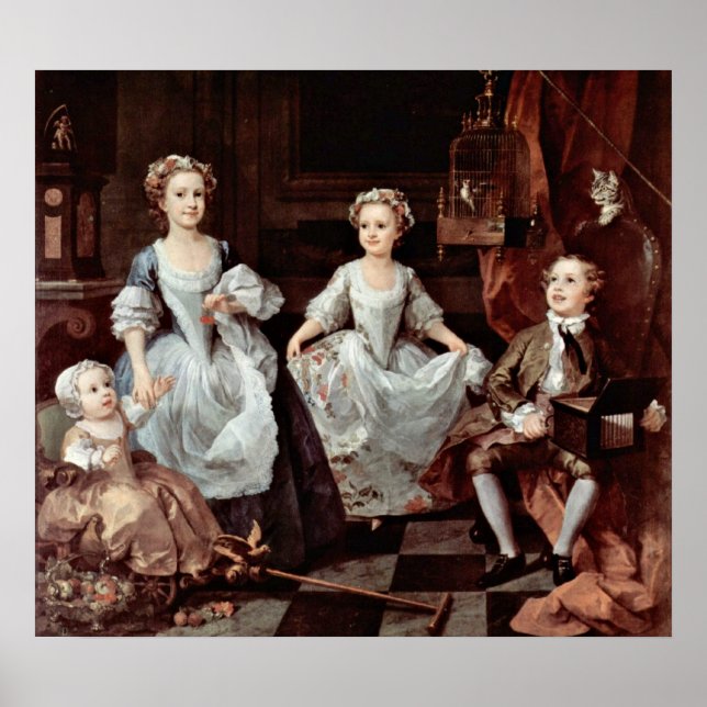 Affiches Graham children(portrait) par William Hogarth (Devant)