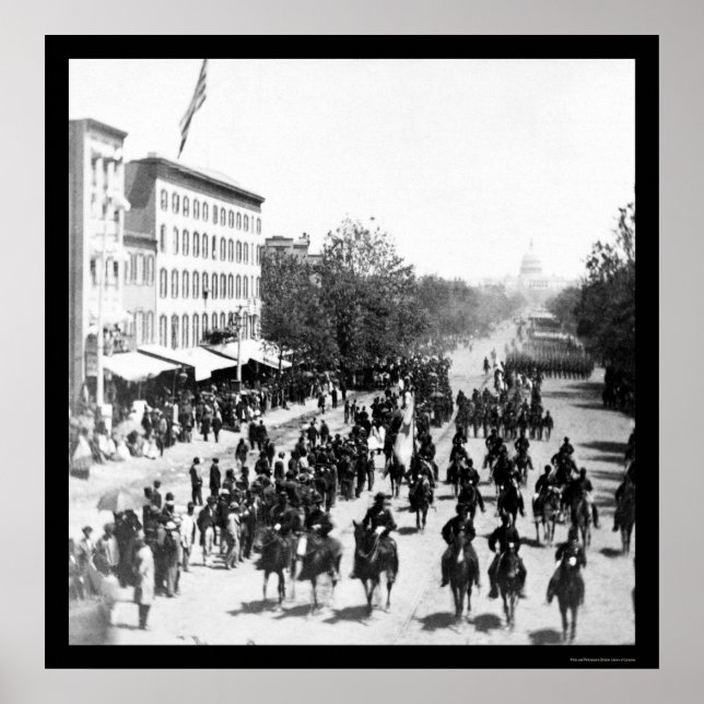 Affiches Grand Army Review à Washington, DC 1865 (Devant)