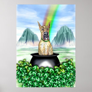 Affiches Grand Dane Brindle Pot O Or