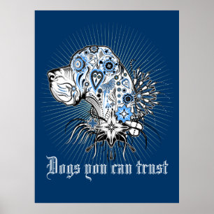 Affiches Grand Danois Black Heart