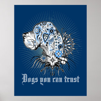 Affiches Grand Danois Black Heart