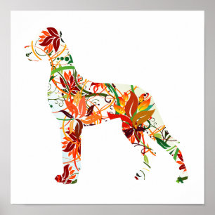 Affiches Grand Danois d'automne