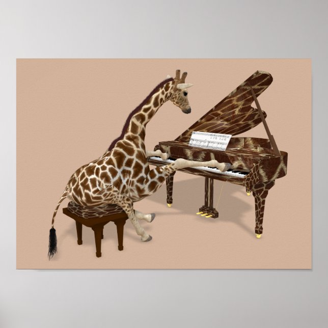 Affiches Grand piano de Talented Giraffe (Devant)