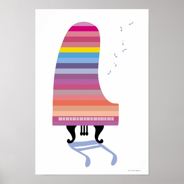 Affiches Grand piano du Colorful (Devant)