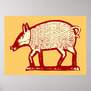 Affiches Grand porc rouge : Art populaire pour la cuisine