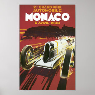 Affiches Grand Prix Monaco Avril 1930