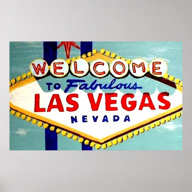 AFFICHES GRANDE MAIN PEINTE LAS VEGAS SIGNE JOUR (Devant)