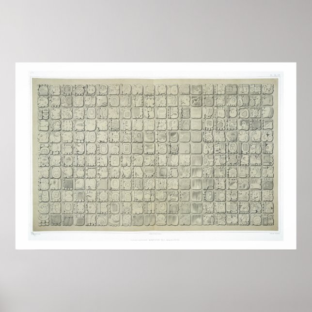 Affiches Grande plaque avec l'écriture idéographique de l'e (Devant)