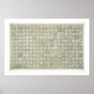 Affiches Grande plaque avec l'écriture idéographique du Tem