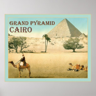 Affiches Grande Pyramide ~ Le Caire ~ Vintage voyage