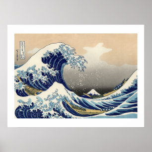 AFFICHES GRANDE VAGUE AU LARGE DE KANAGAWA