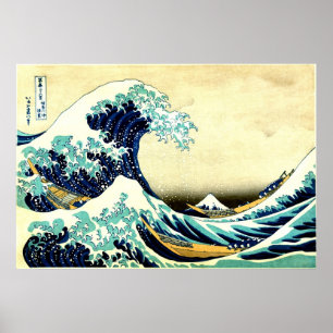 Affiches Grande Vague Bright Version Art Haute Résolution