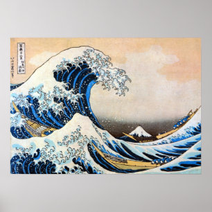 Affiches Grande vague, Hokusai, Ukiyo-e