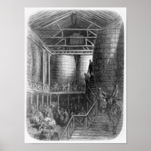 Affiches Grandes tonneaux dans une brasserie