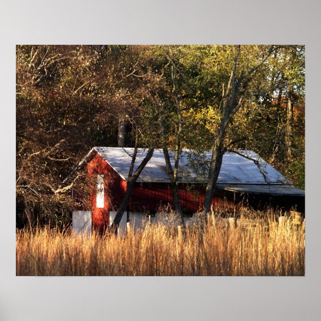 Affiches Grange d'automne dans le centre du Maryland (Devant)