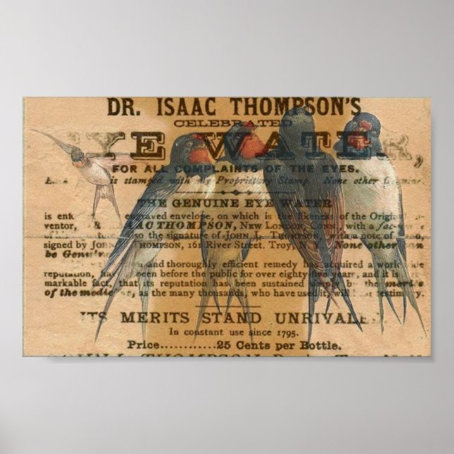 Affiches Grange hirondelle Vintage (Devant)