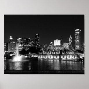 Affiches Grant Park Chicago Grayscale