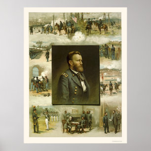 Affiches Grant's Career Scenes by L. Prang & Company 1885