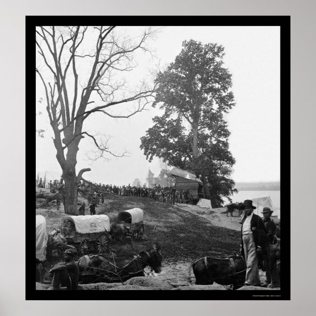 Affiches Grant's Wilderness Campaign Wagon Train 1864 (Devant)