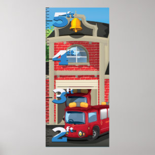 Affiches Graphique de croissance de la caserne de pompiers