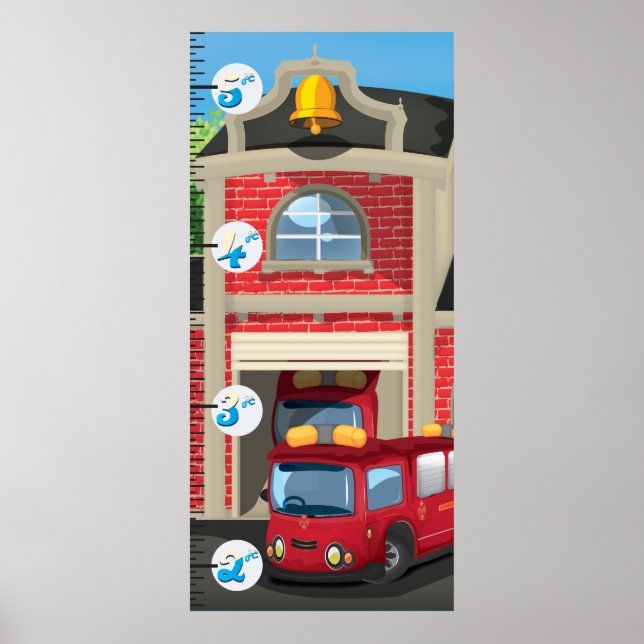 Affiches Graphique de croissance de la caserne de pompiers (Devant)