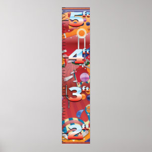Affiches Graphique de croissance de machine de flipper.