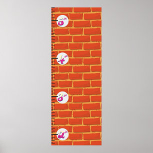 Affiches Graphique de croissance de mur de brique