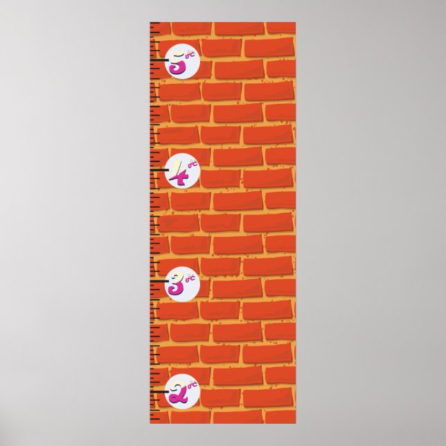 Affiches Graphique de croissance de mur de brique (Devant)