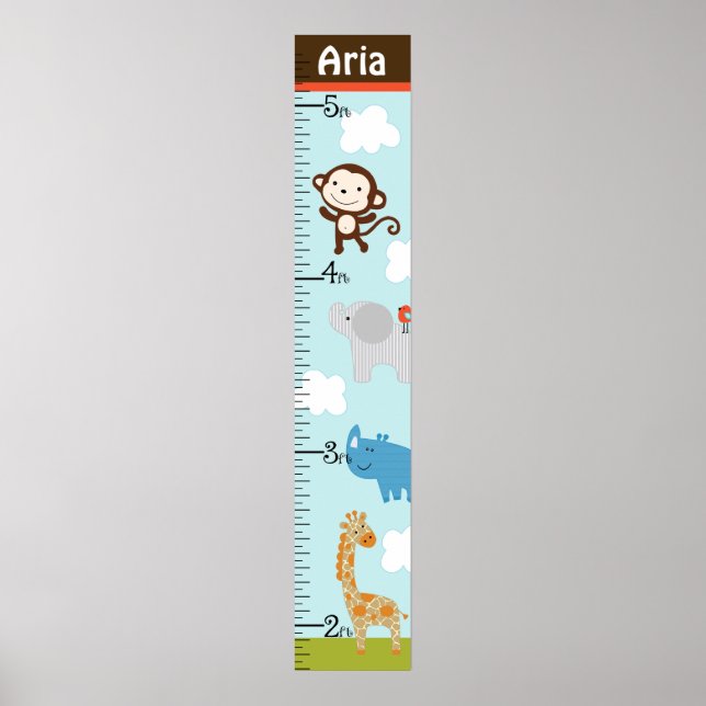 Affiches Graphique de croissance des animaux sauvages de la (Devant)