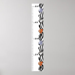 Affiches Graphique de croissance du zoo des animaux de la j