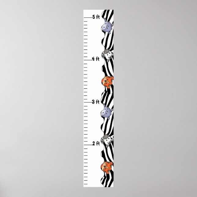 Affiches Graphique de croissance du zoo des animaux de la j (Devant)